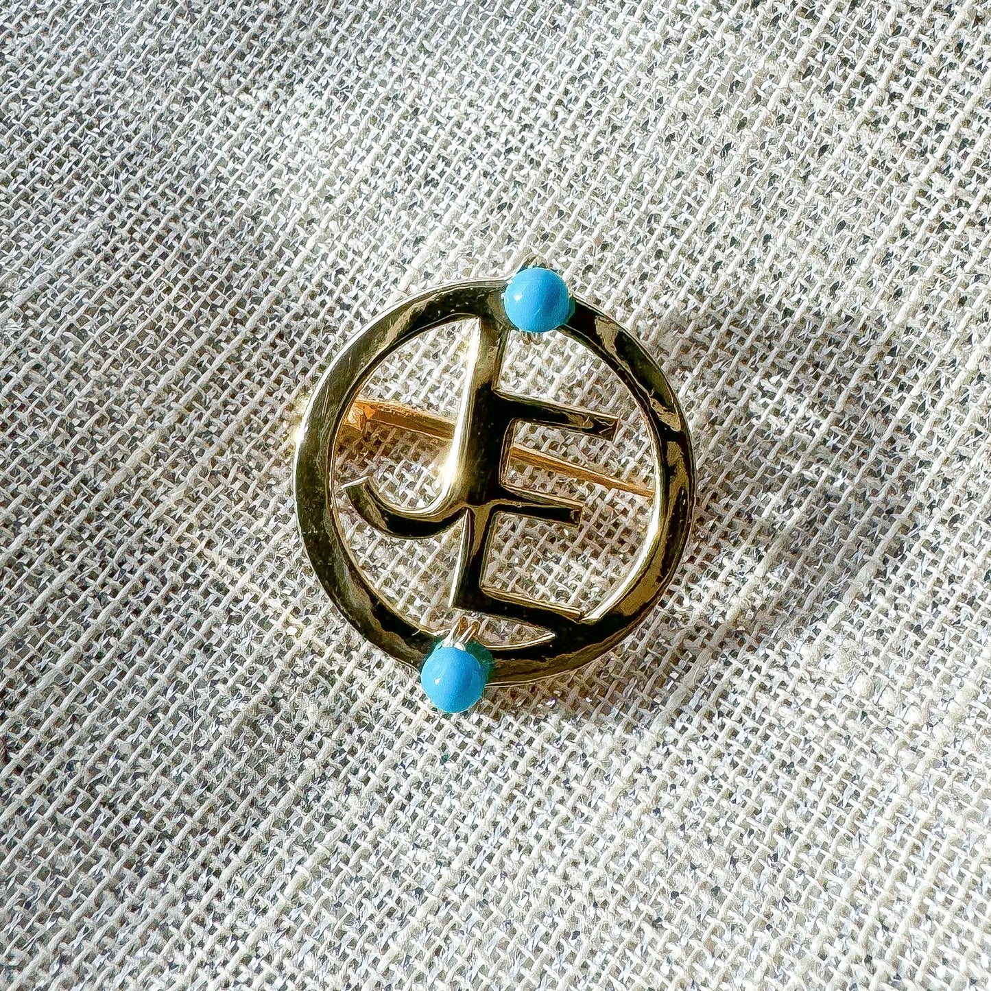 Baby pin with Initials