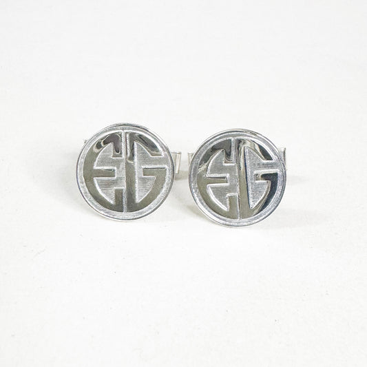 Circular Initials Cuff Links