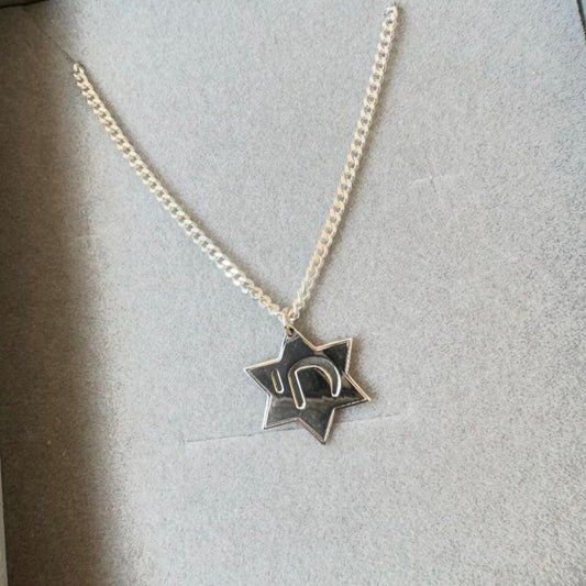 Star of David and Chai Charm and Necklace