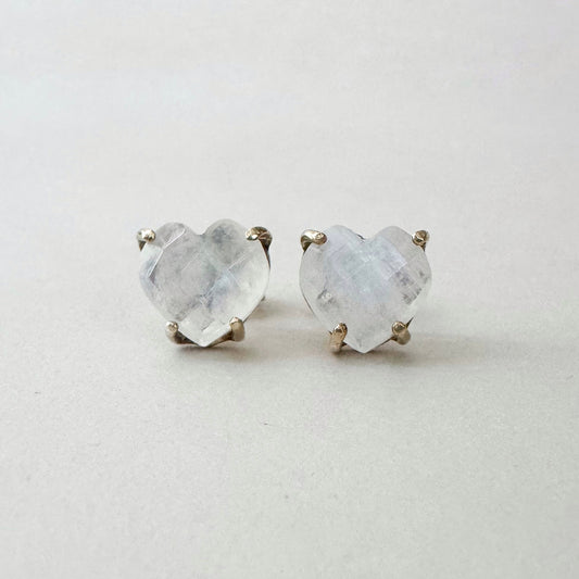 Gemstone Heart Earrings