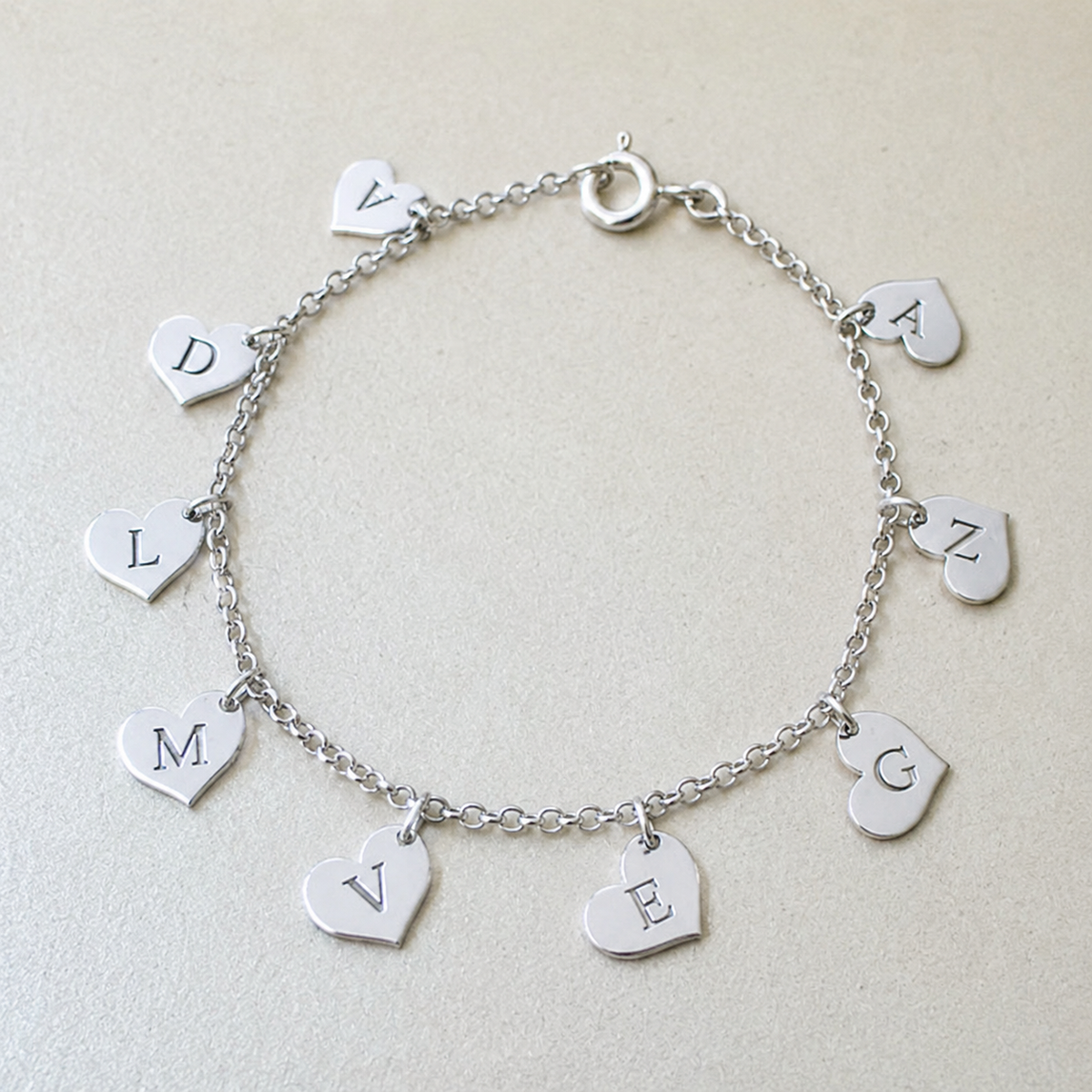Heart Initials Bracelet