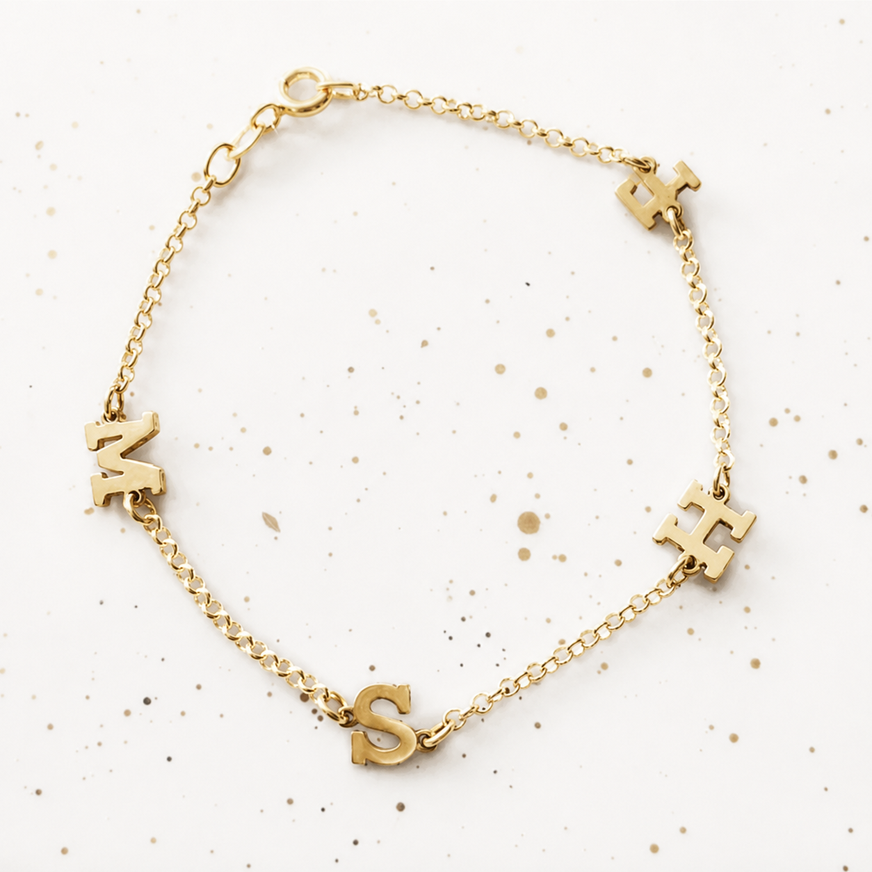 Four Initial Bracelet