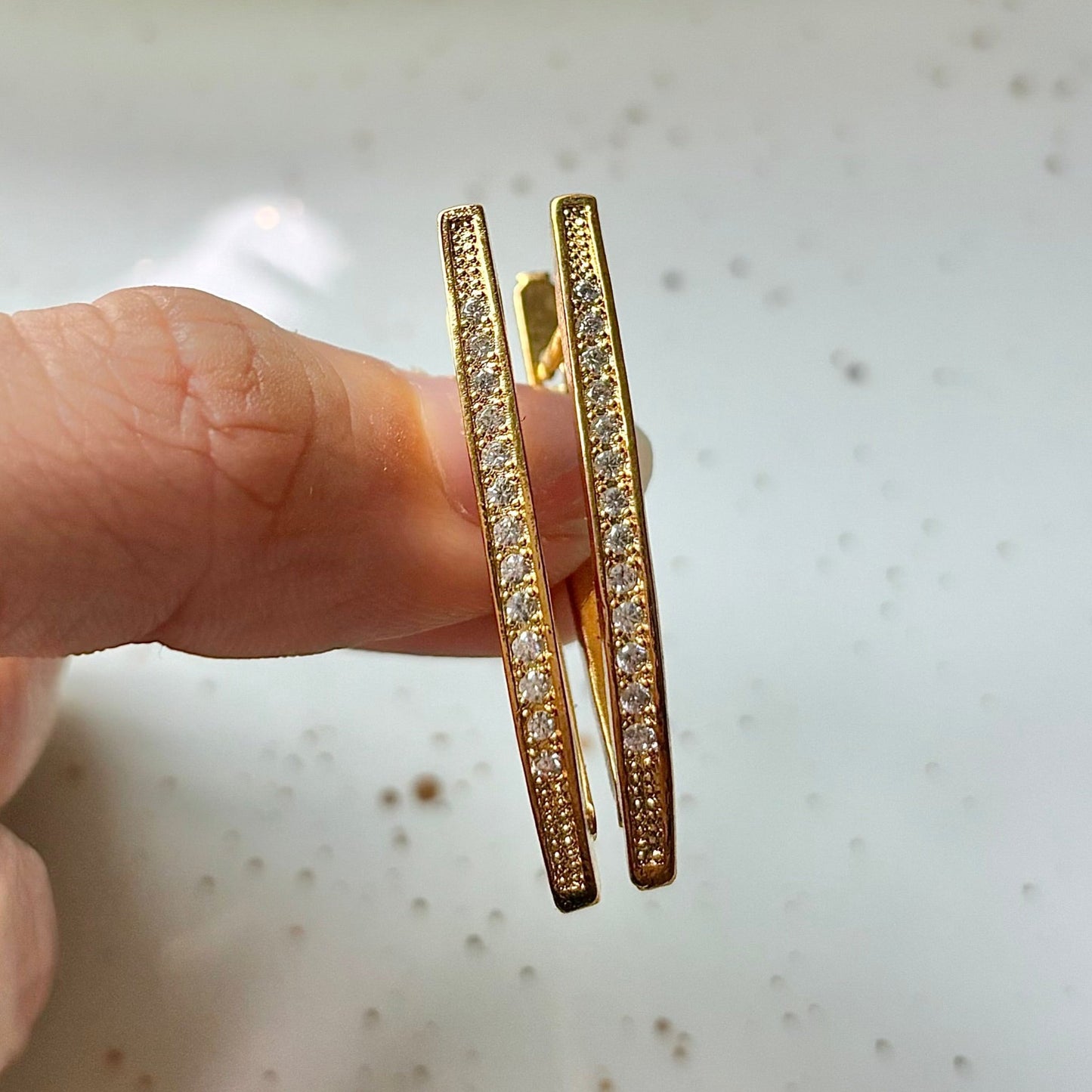 Straight Hoop Earrings