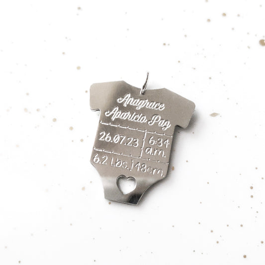 Personalized Onesie Baby pin charm