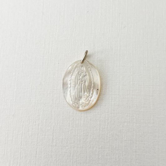 Nacar virgin charm for baby pins