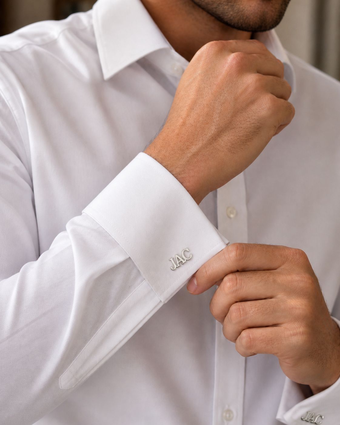 3 Letters custom made Cuff Links