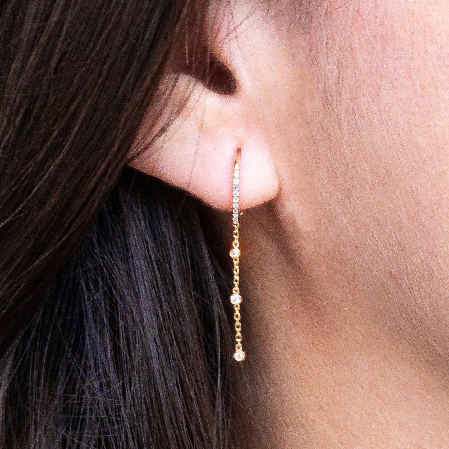 Pendientes de hilo Luna