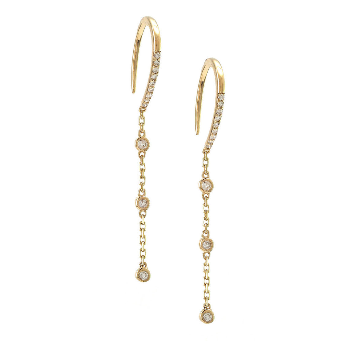 Pendientes de hilo Luna