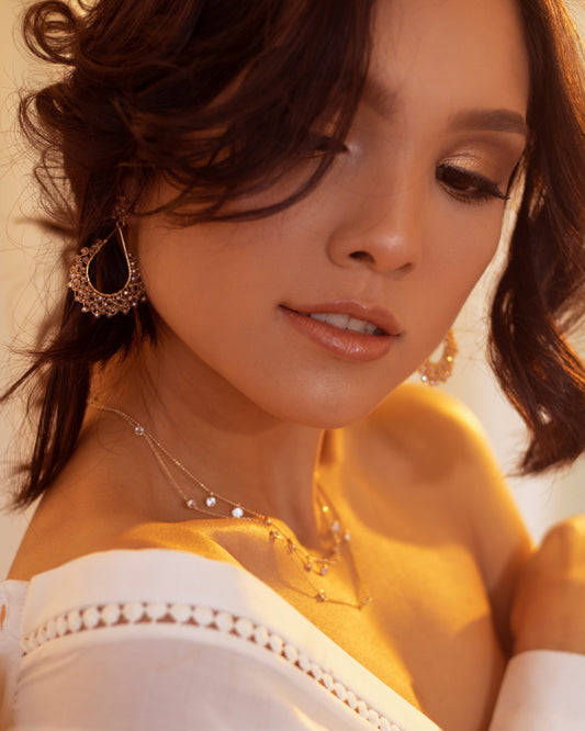 Colección de aretes de tejido