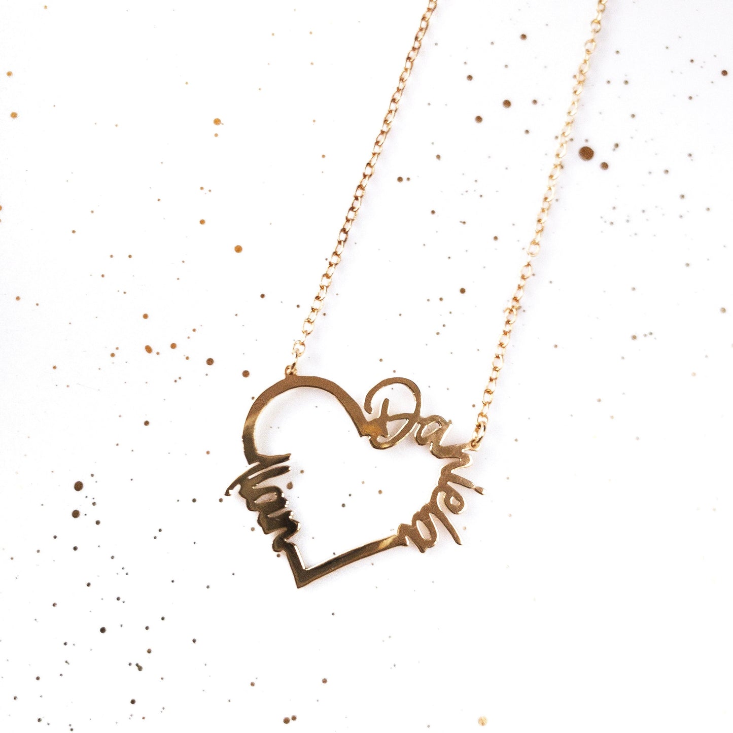 Gran corazón + Collar con dos nombres