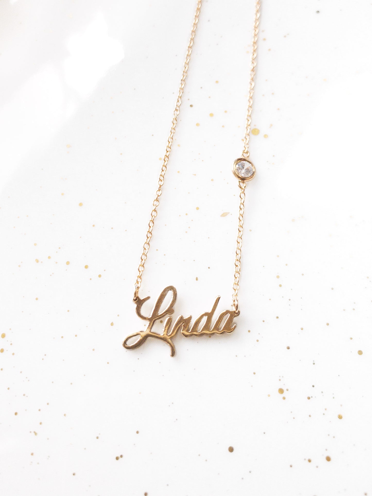 Collar Un Nombre y Circonitas