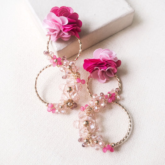 Colección de pendientes Flor romántica