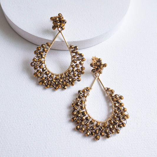 Colección de aretes de tejido