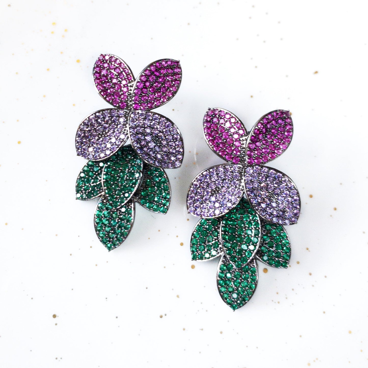 Pendientes Hoja Color