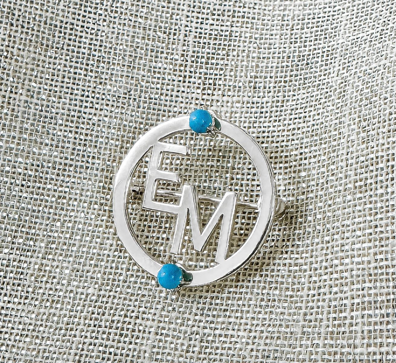 Baby pin with Initials