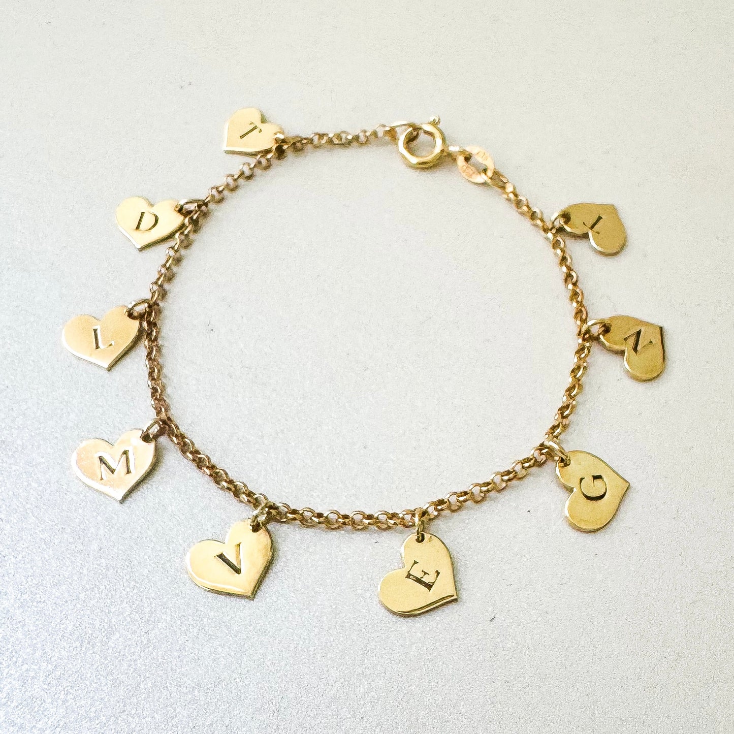 Heart Initials Bracelet