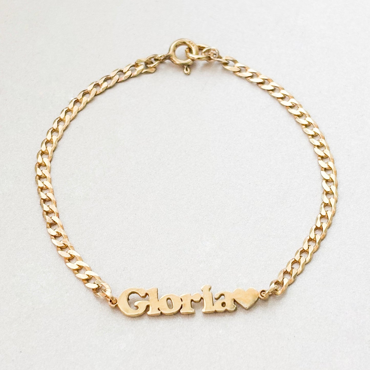 Personalized Name and Heart Bracelet
