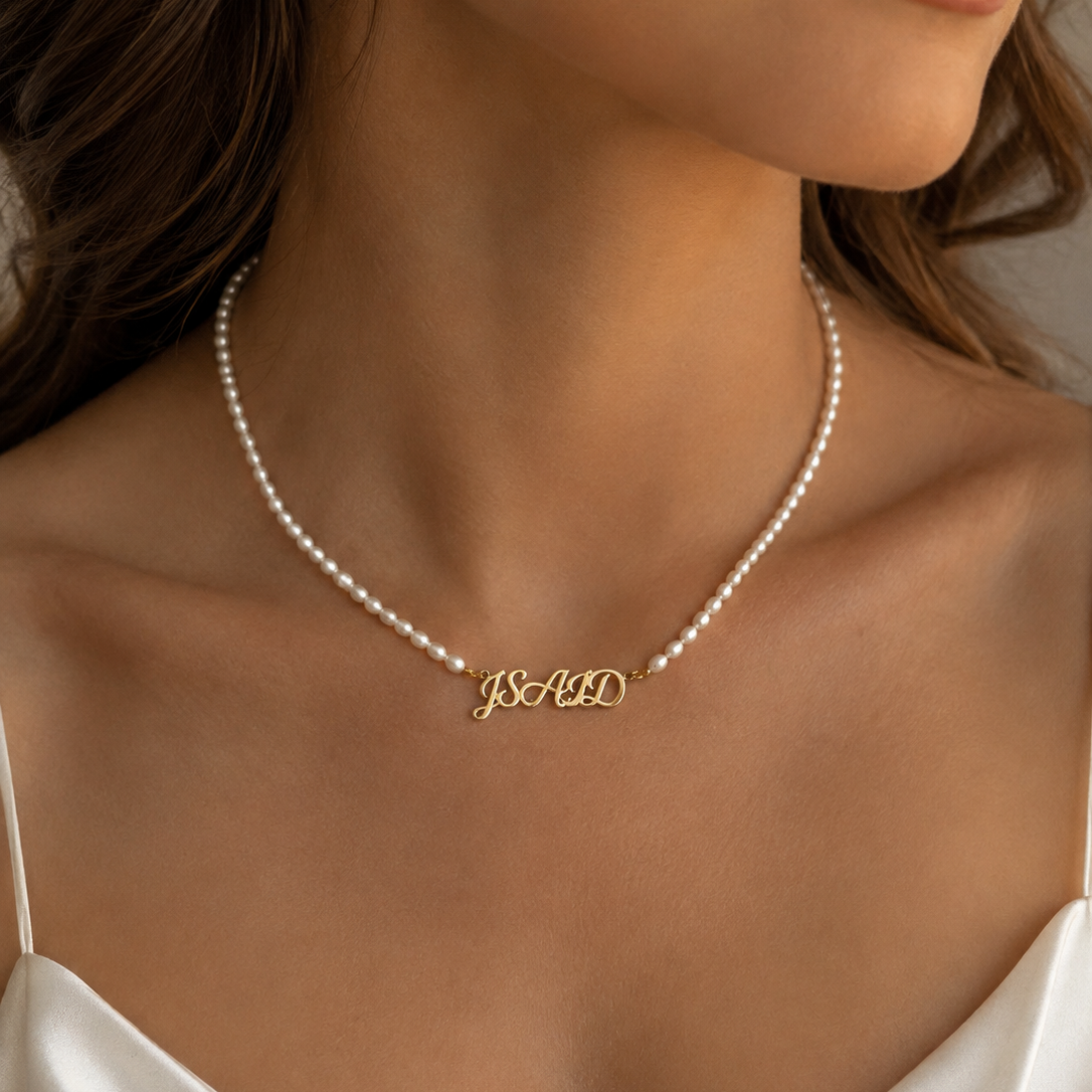 Personalized Pearl Necklace