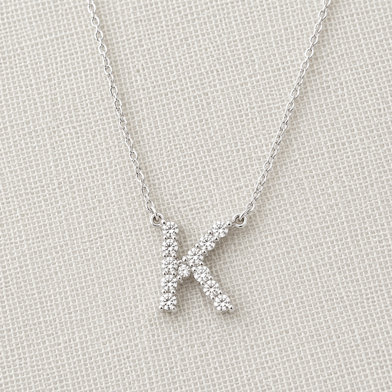 Initial with Zirconia Necklace