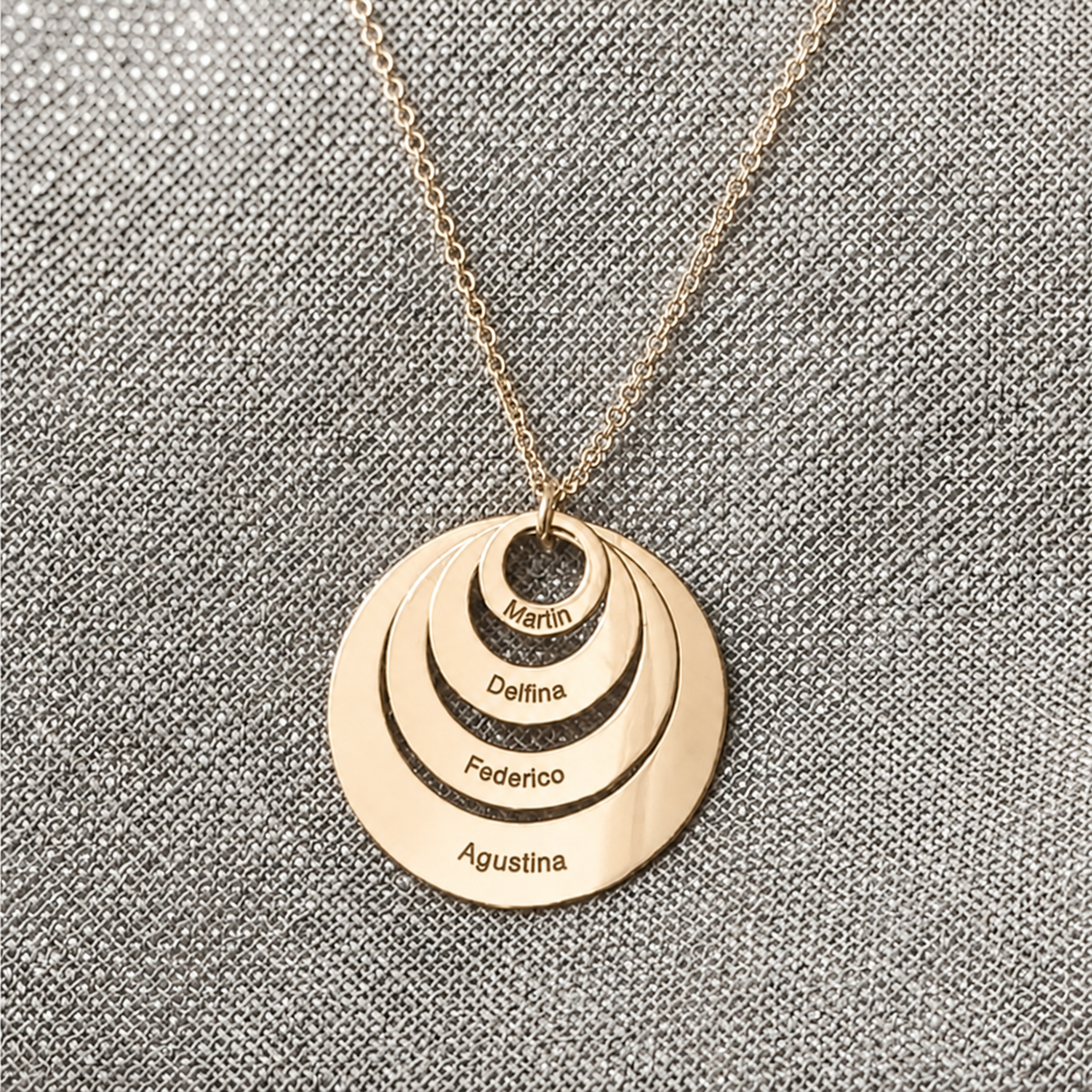 Layered Necklace with 4 names