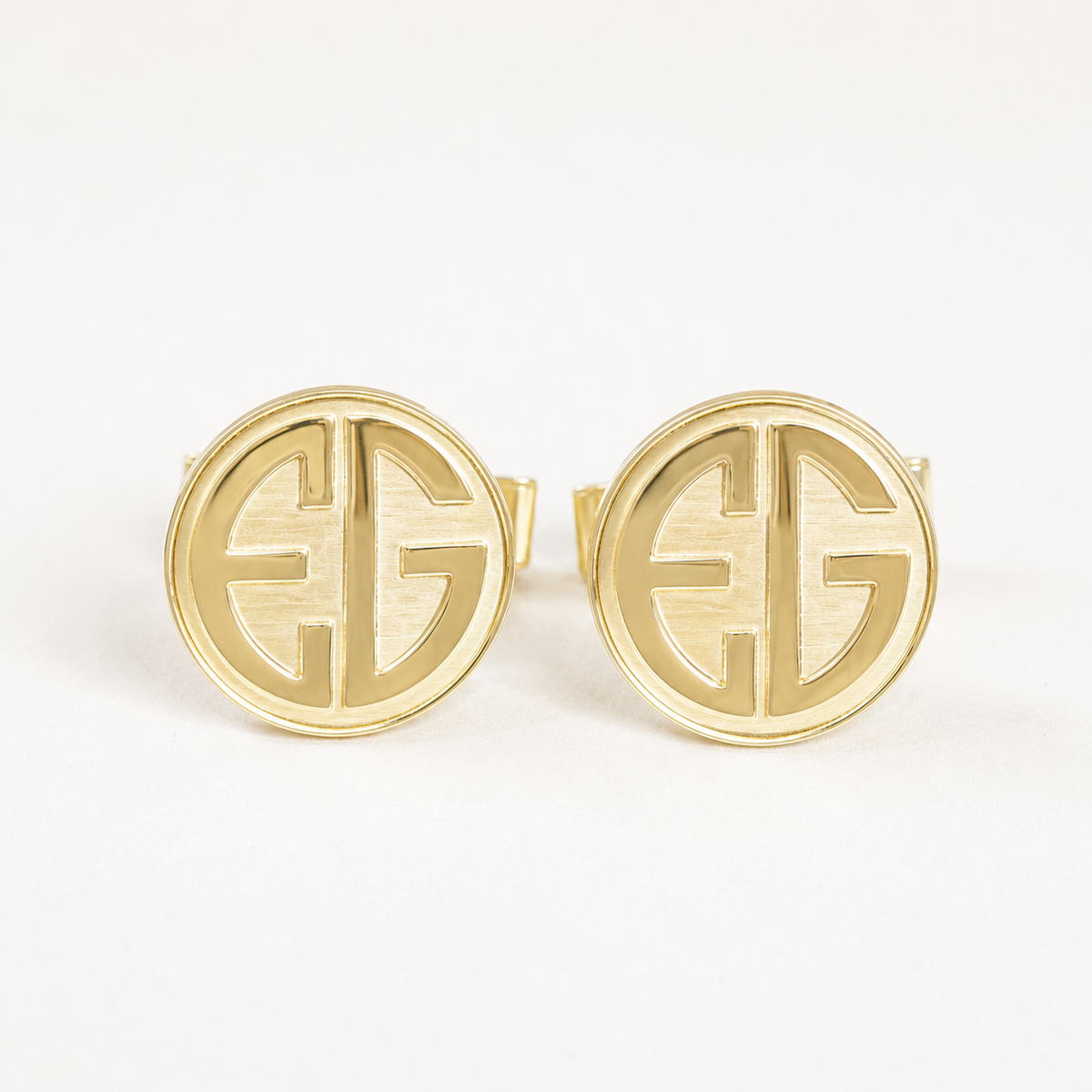 Circular Initials Cuff Links