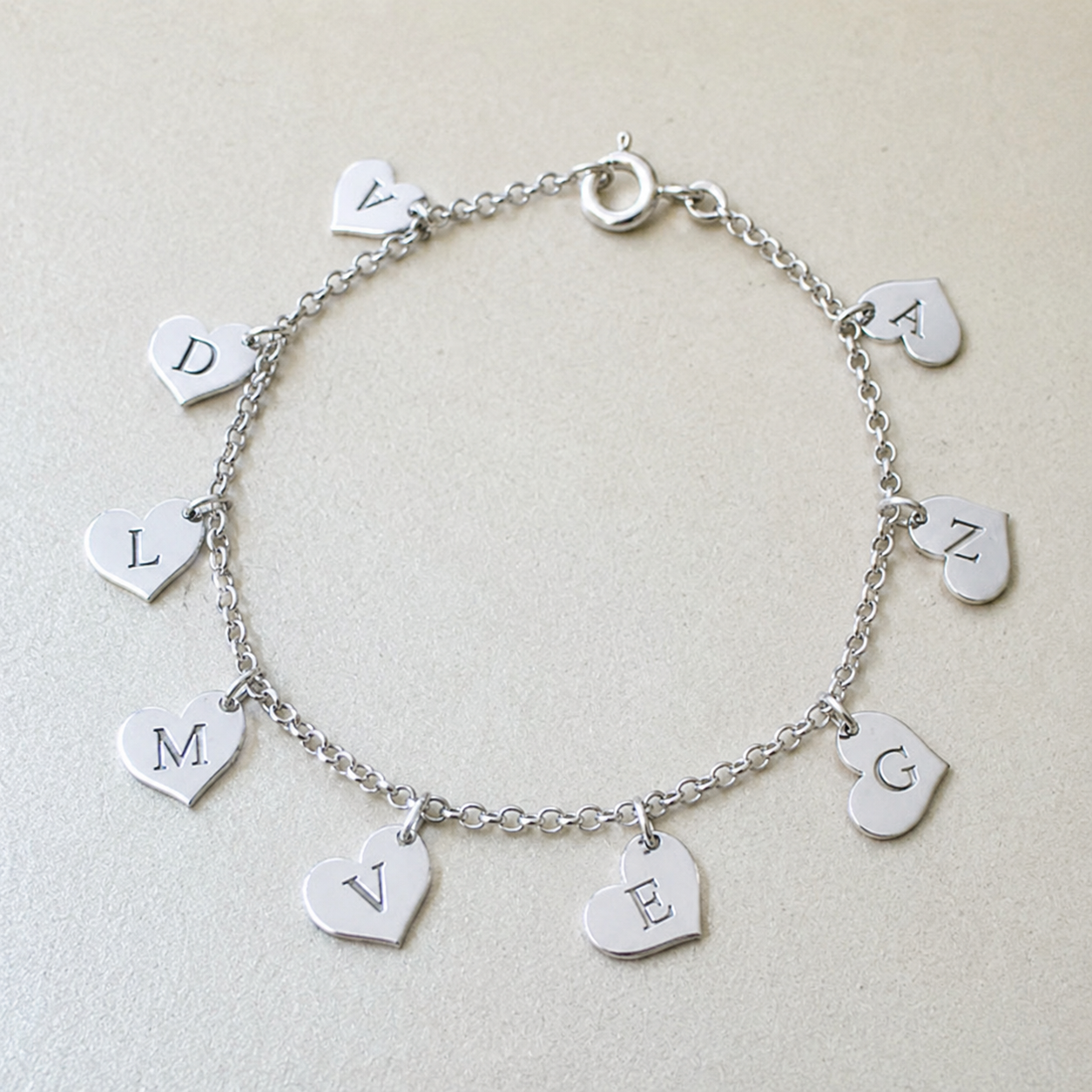 Heart Initials Bracelet