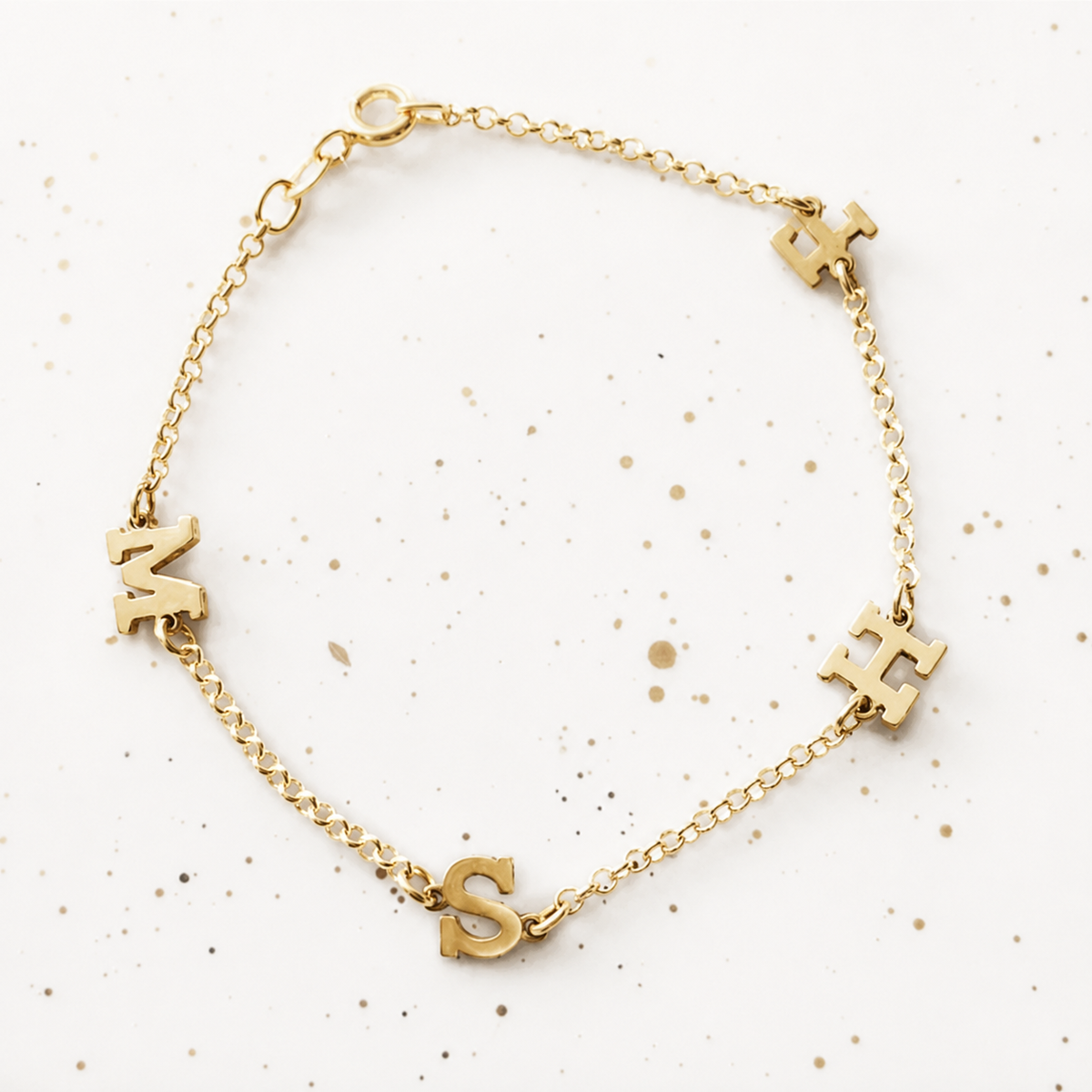Four Initial Bracelet