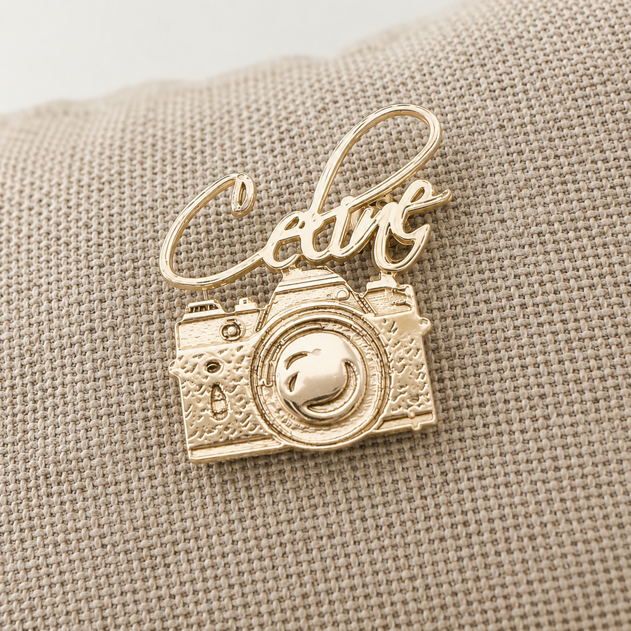 Celine Lapel Pin with Camera