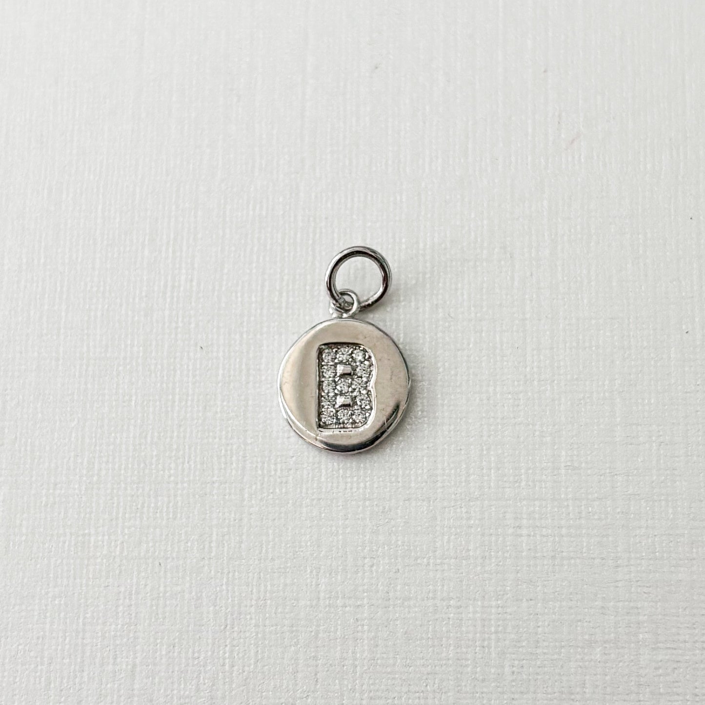 Initial medal charms for baby pins