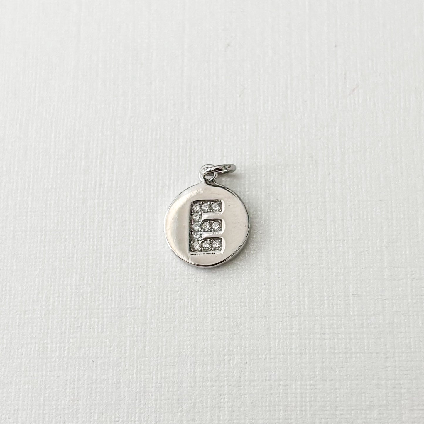 Initial medal charms for baby pins
