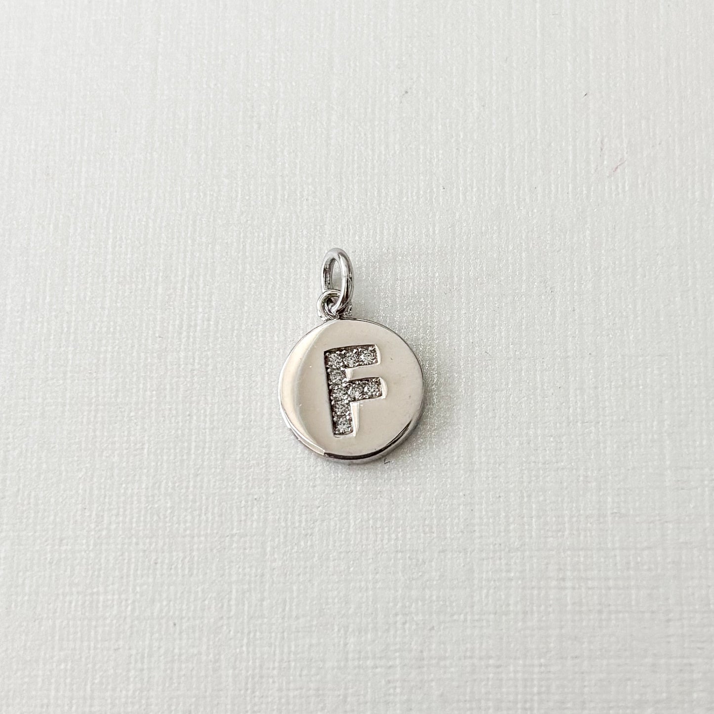 Initial medal charms for baby pins