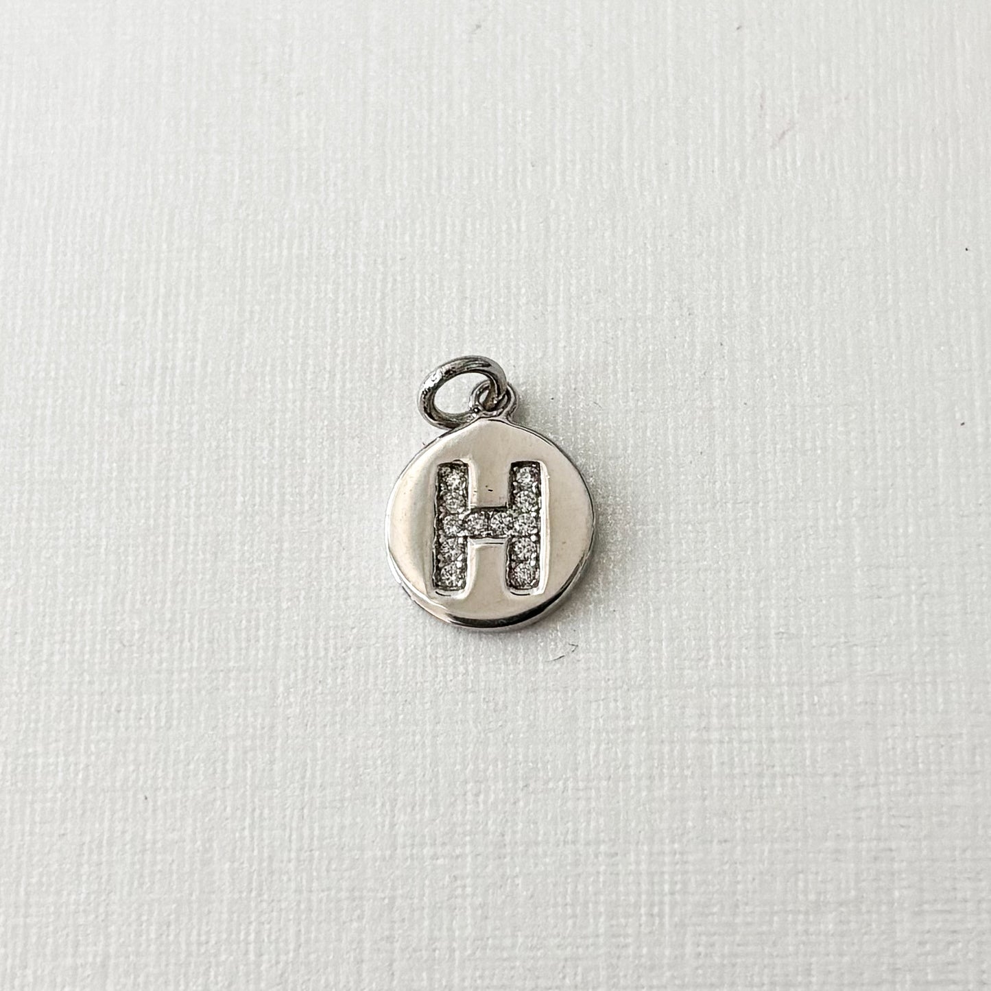 Initial medal charms for baby pins