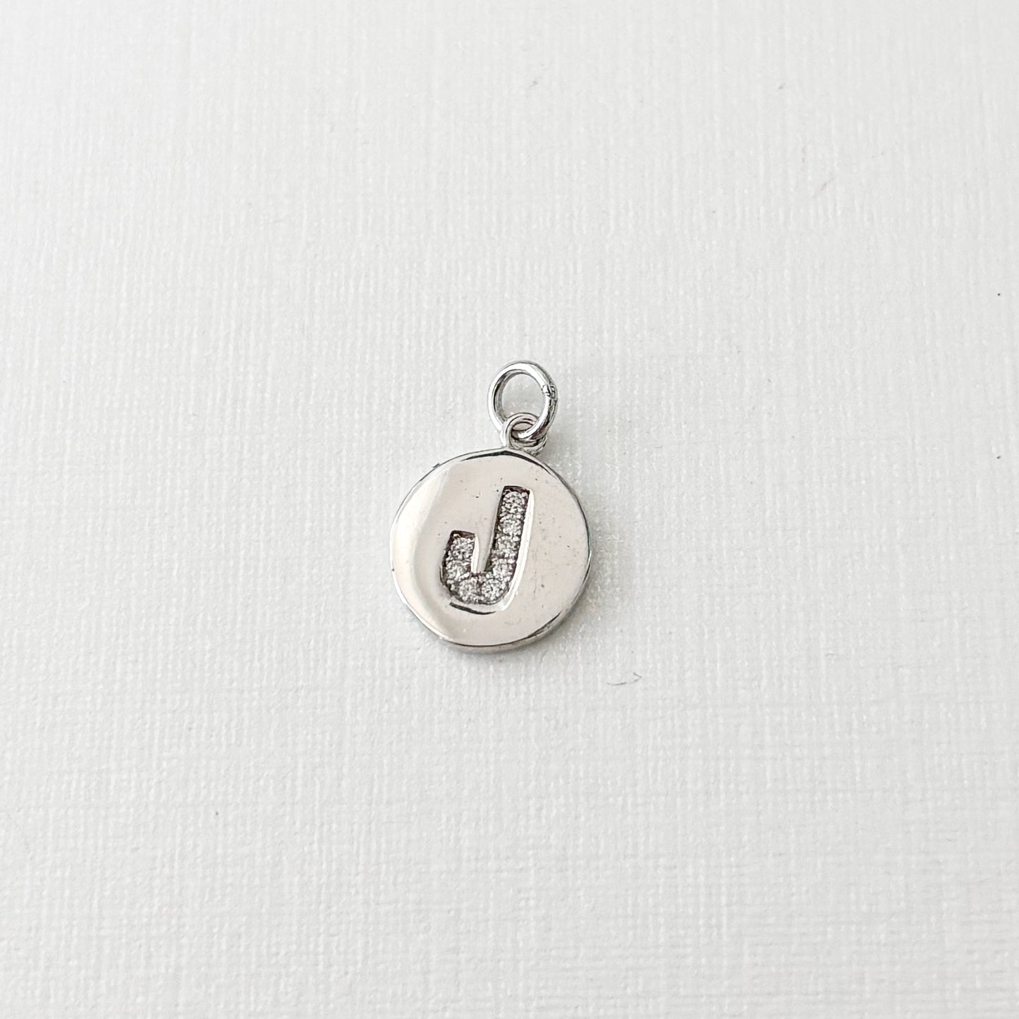 Initial medal charms for baby pins