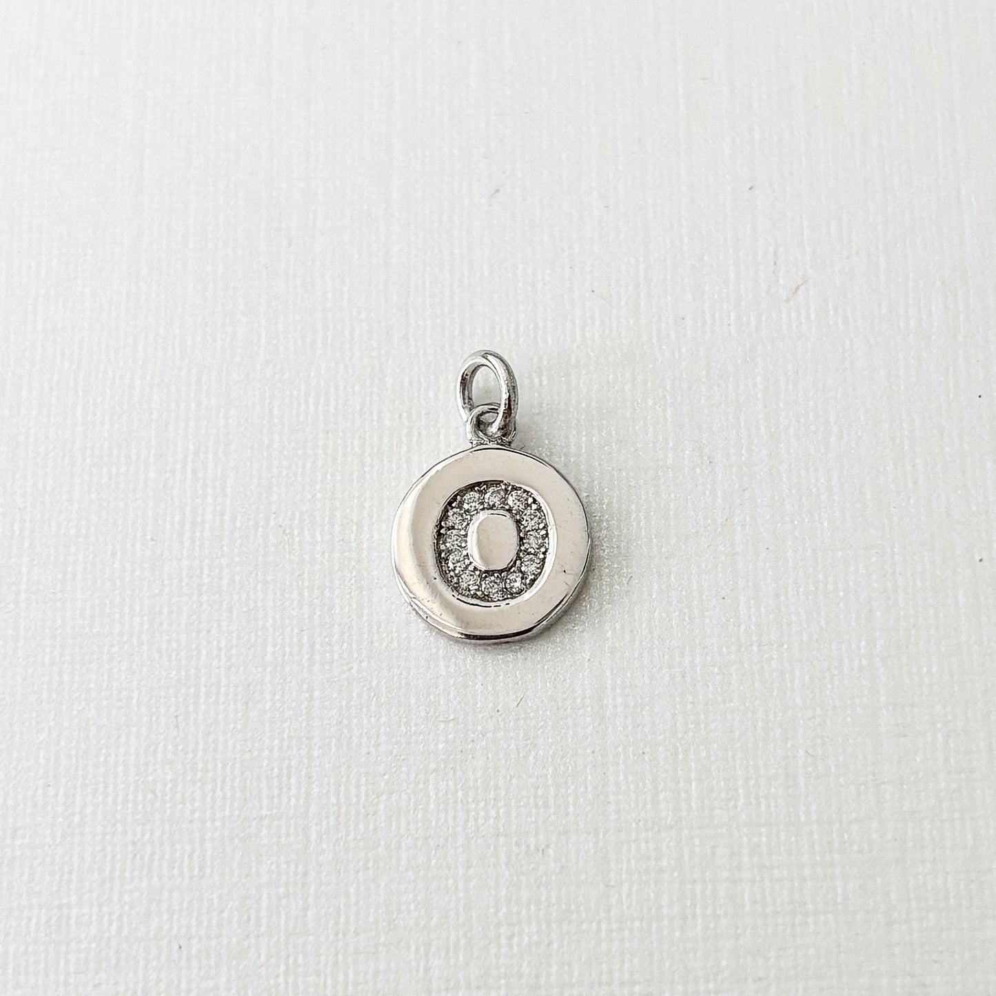 Initial medal charms for baby pins