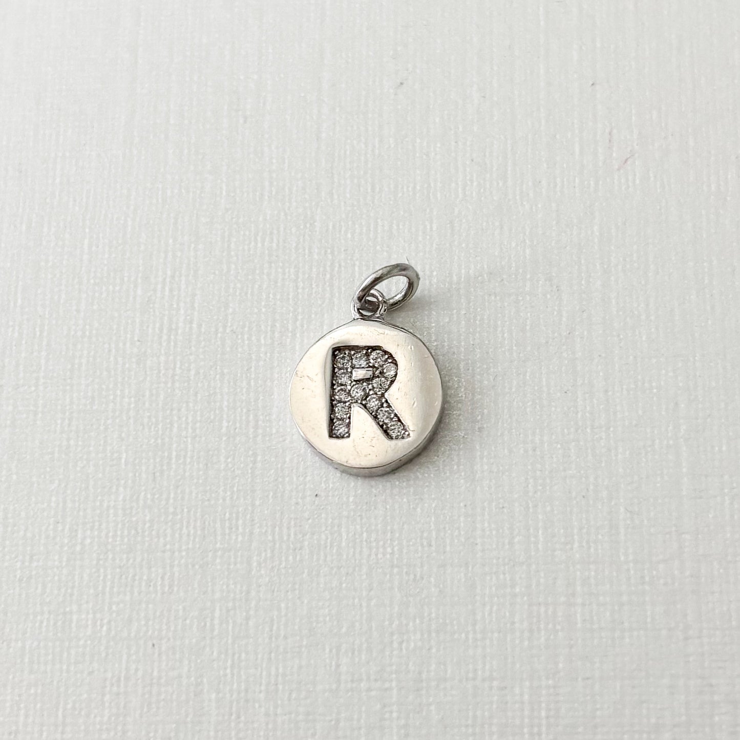 Initial medal charms for baby pins