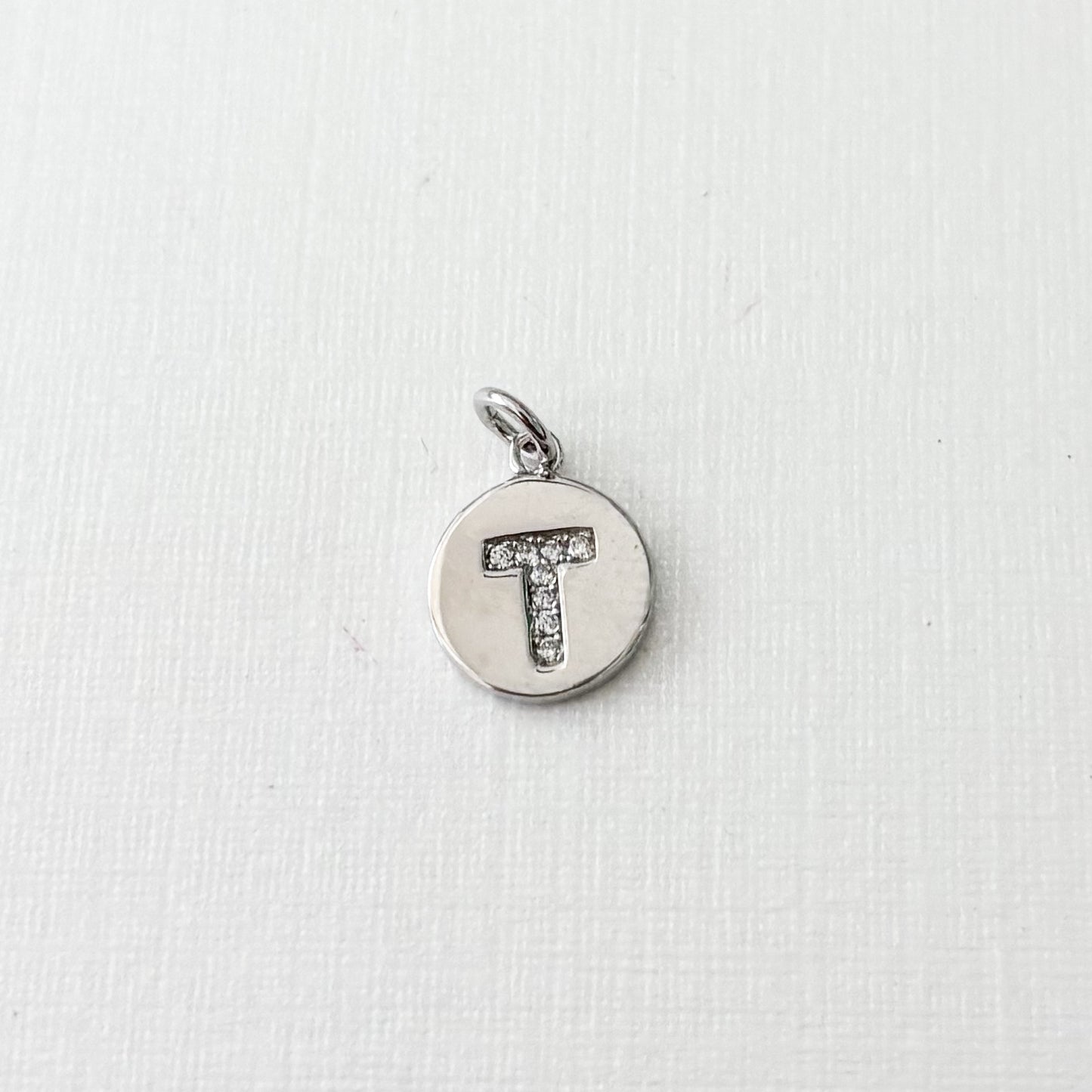 Initial medal charms for baby pins