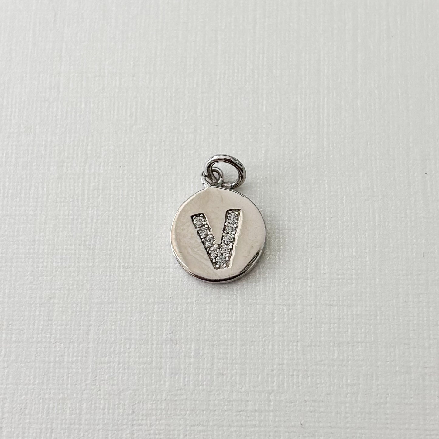 Initial medal charms for baby pins