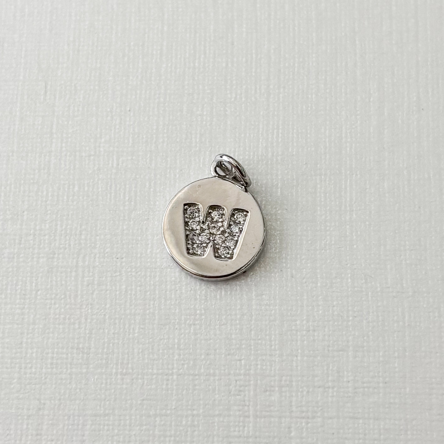 Initial medal charms for baby pins