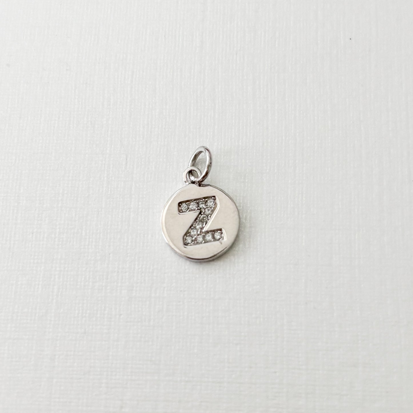 Initial medal charms for baby pins