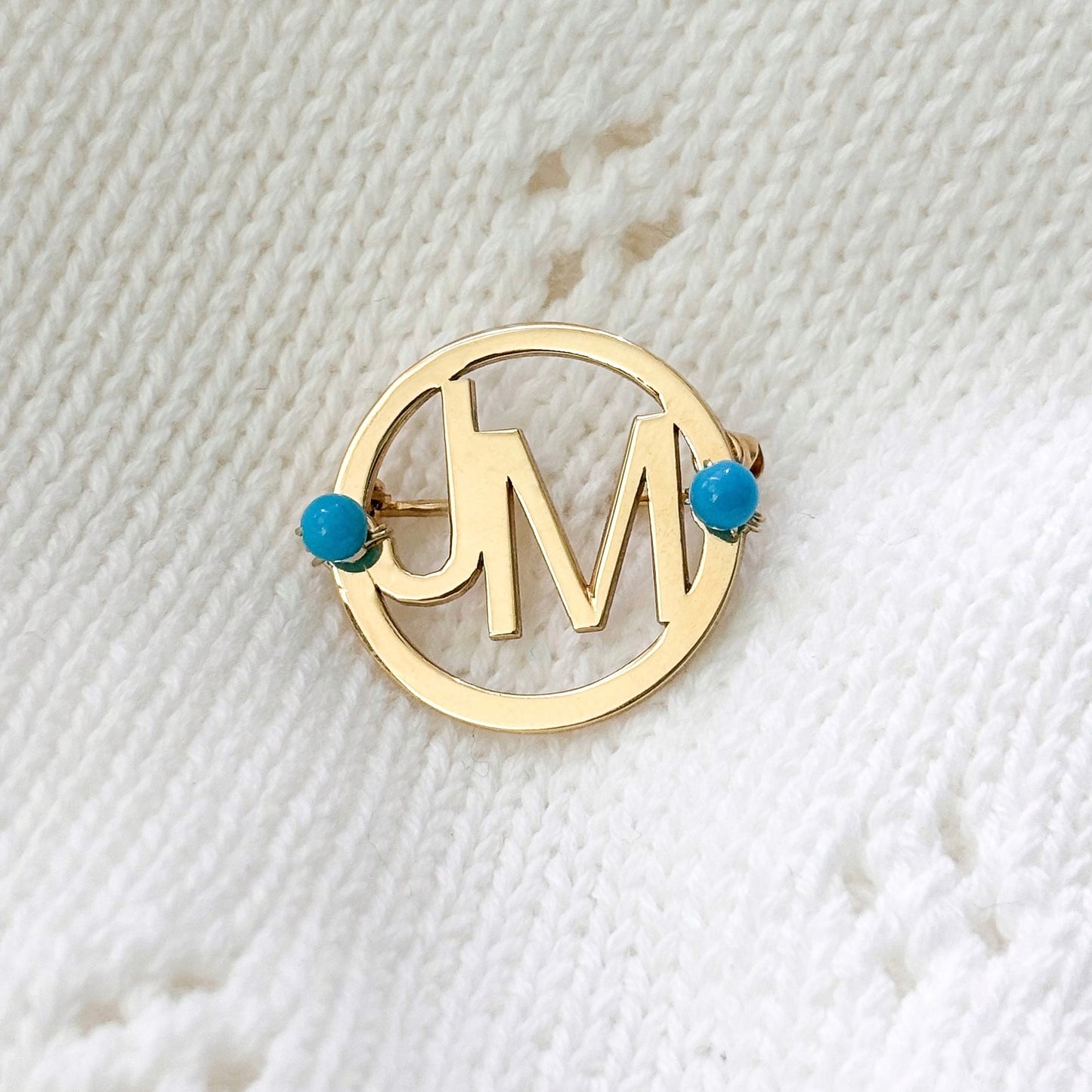 Baby pin with Initials