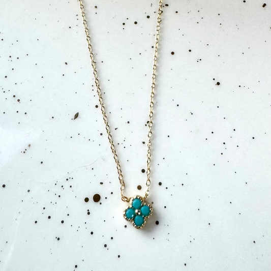 Turquoise Clover Necklace