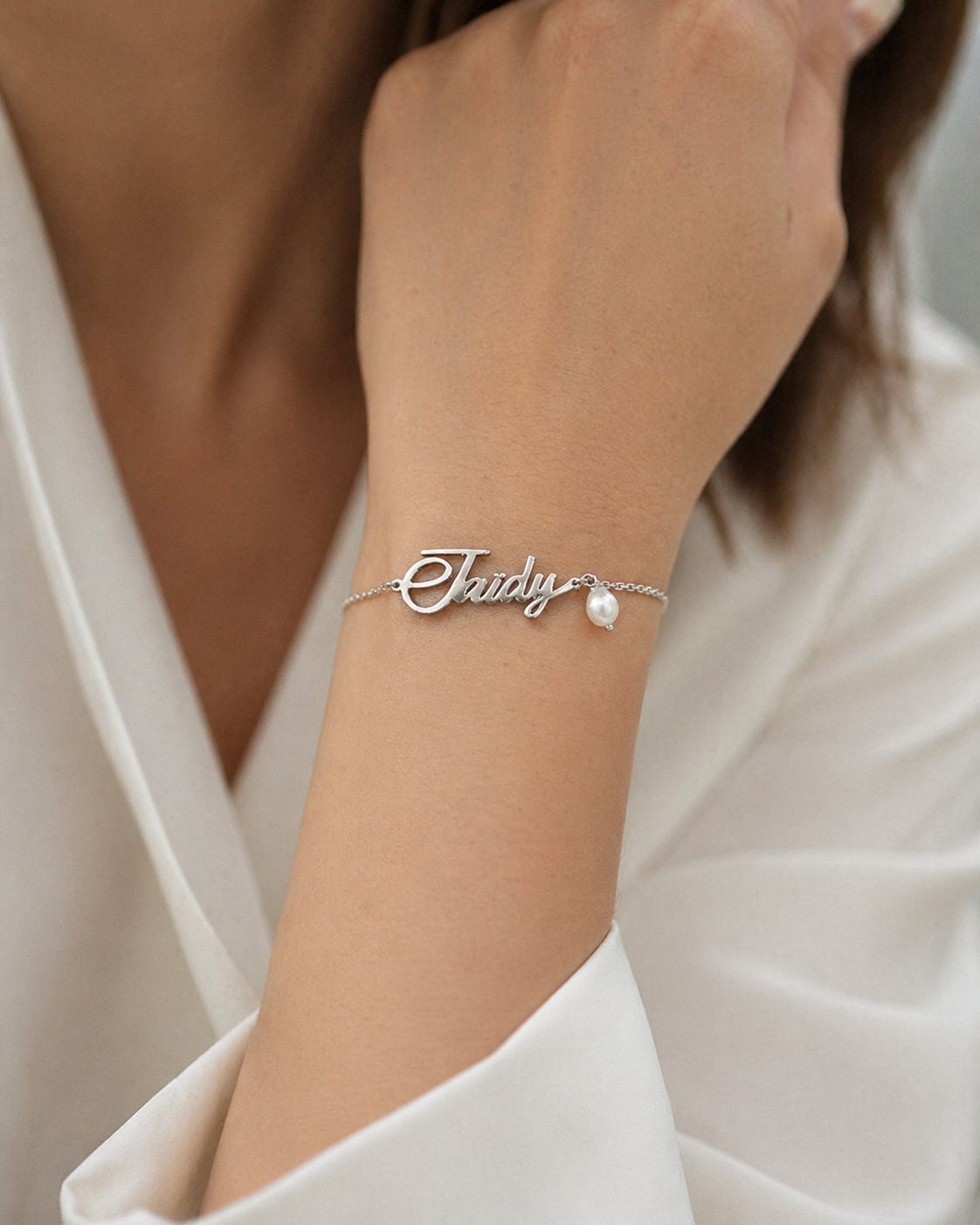 Name and Pearl Bracelet