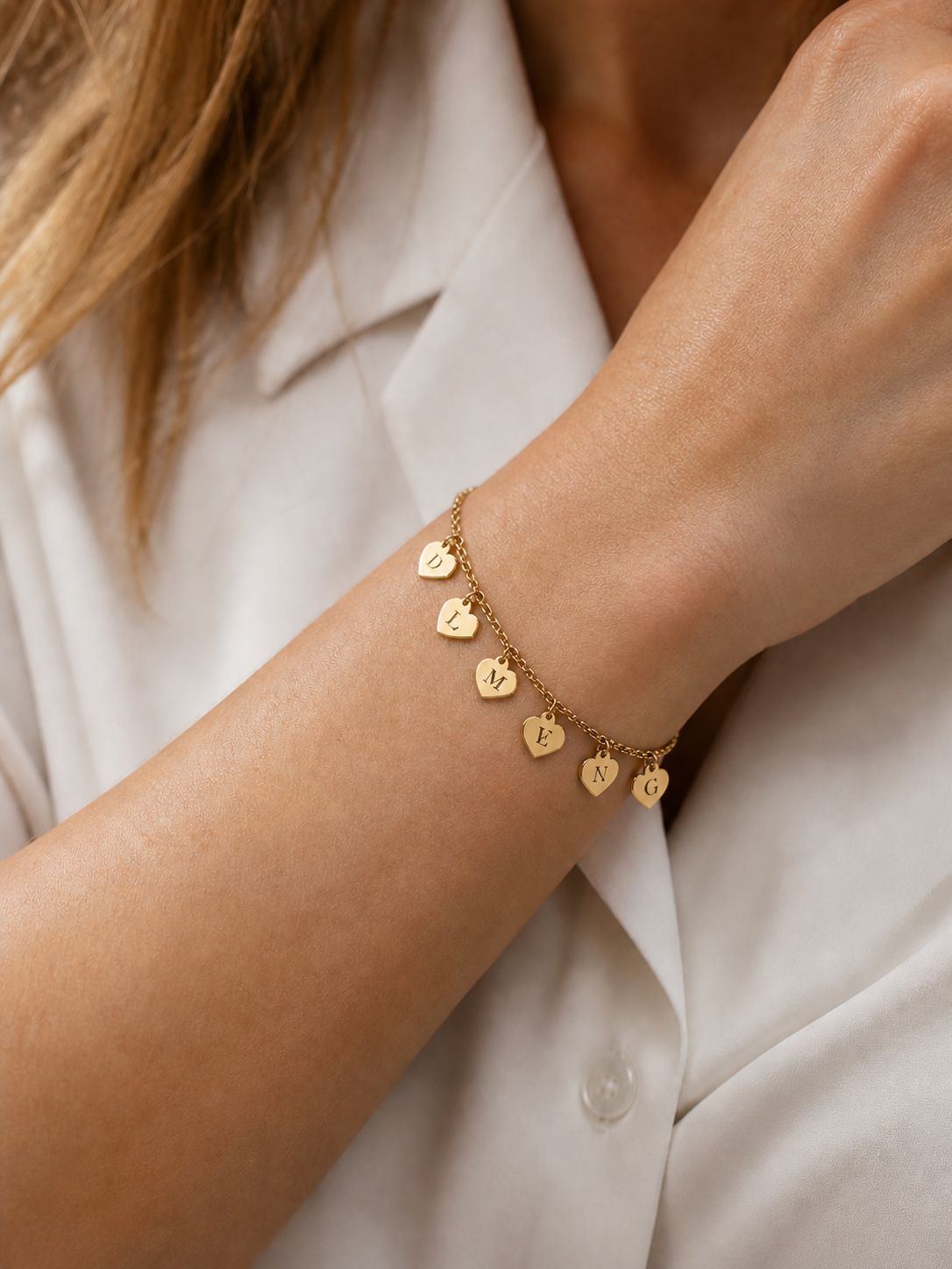 Heart Initials Bracelet