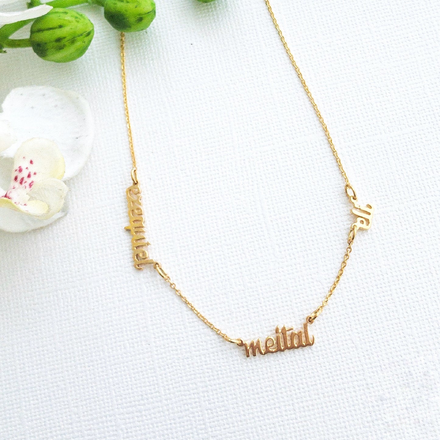 Three Name Necklace