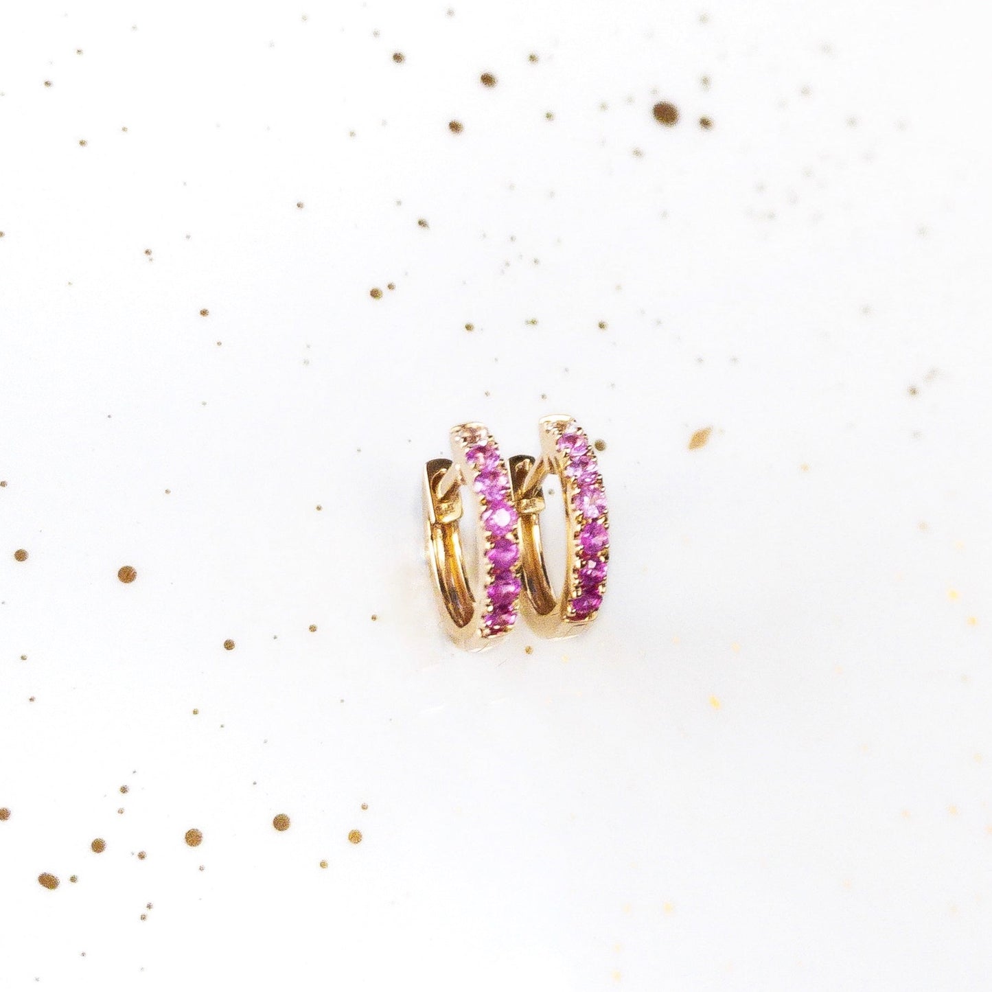 Sapphire Mini Hoop Earrings