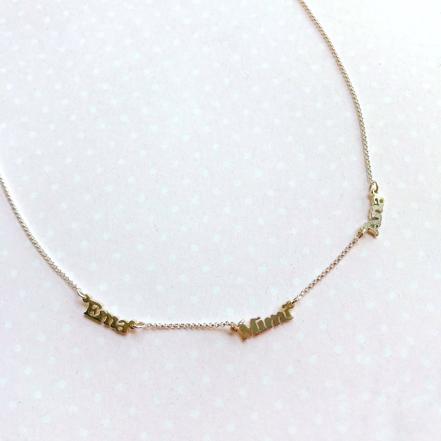 Three Name Necklace