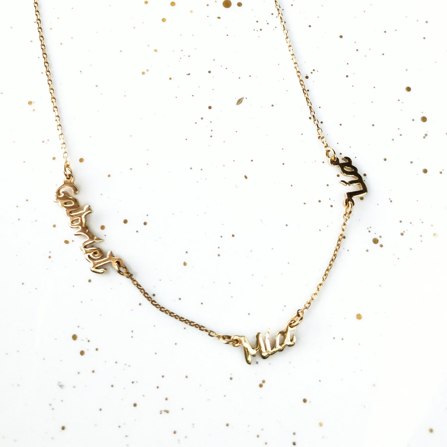 Three Name Necklace