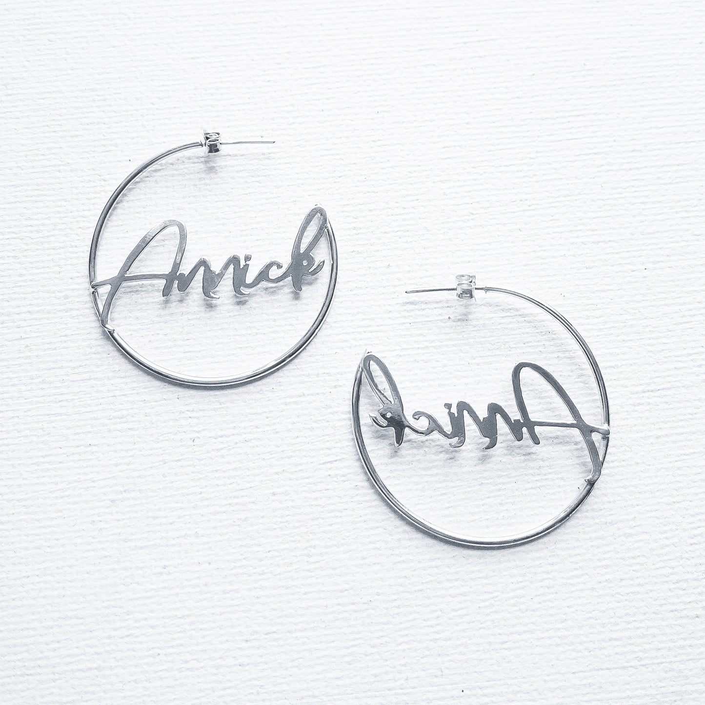 Silver Laura Hoop Earrings