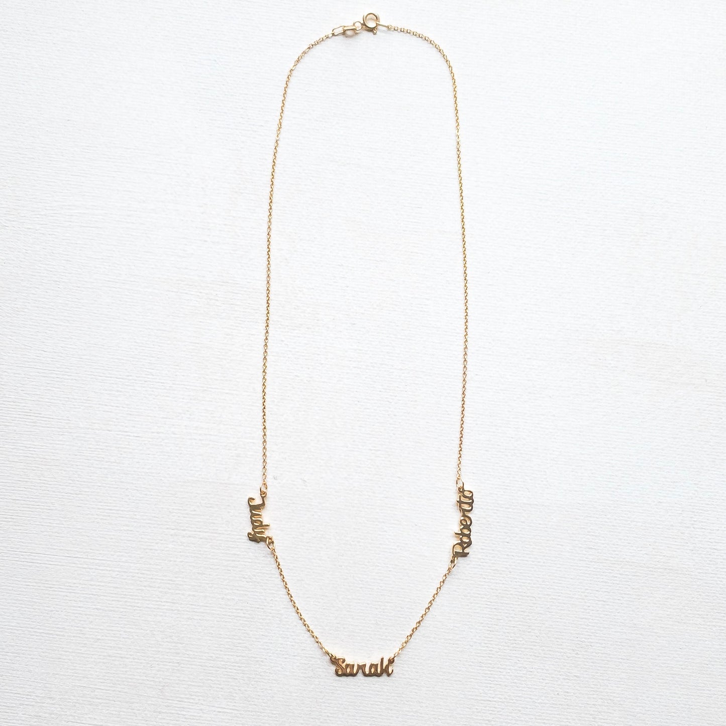 Three Name Necklace