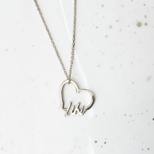 Name in a Heart Necklace
